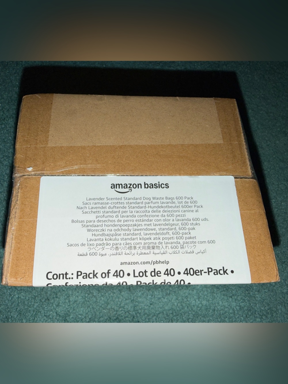 Amazon Basics Lavender Scented Dog Waste Bags!